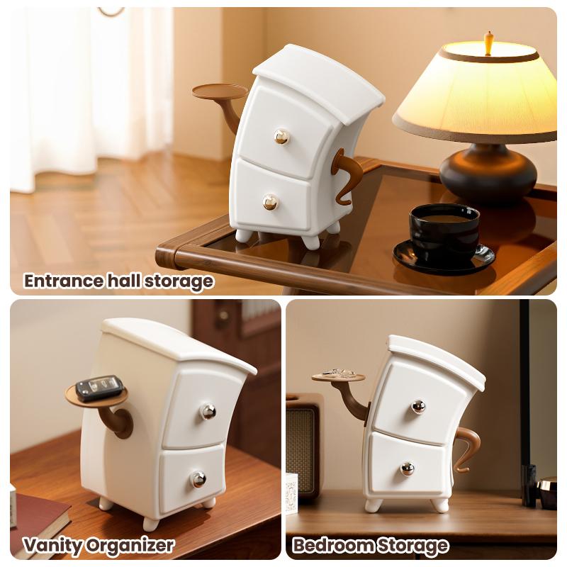 Multifunctional Jewelry Desktop Storage Box Jewelry Organizer Display Cosmetic Organisation Car key Storage DIY Christmas Gifts