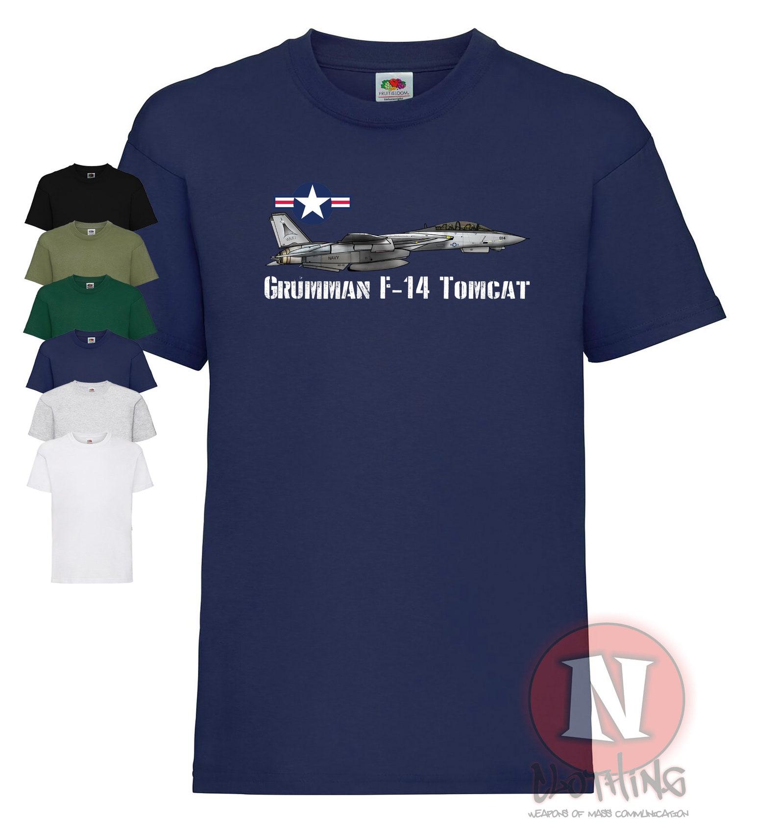 F14 Grumman F-14 Tomcat  T-Shirt USAF multirole fighter aircraft children s tee M
