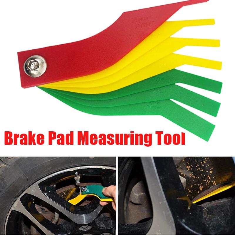 New 8 In 1 Brake Pad Measuring Tool Gauge Feeler Tester Scale Lining Thickness Wear Meter Thickness Gauge Handy Measuring