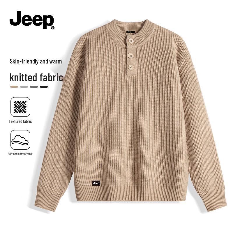 Jeep Men's Retro Henley Sweater
