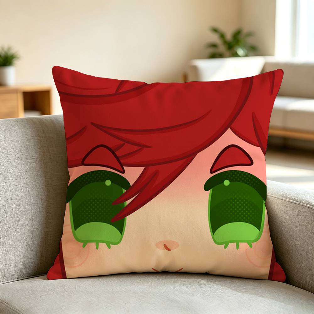 A-Anime Gachiakuta Riyo Reaper Regto Pillow Case Square Double-Sided Sofa Cushion Cover Bedroom Bedside Pillow