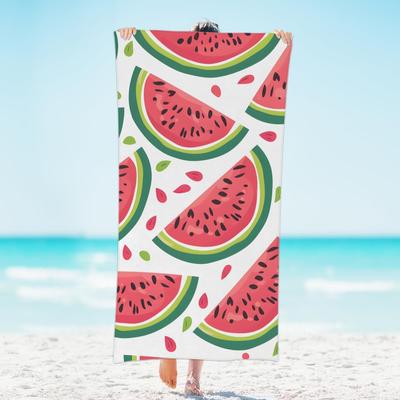 Cute Watermelon Fruit Beach Towel Lightweight Microfiber Beach Towels Decor Quick Pool Towel for Beach Travel Swim Bath Camping