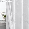 1PC NAPEARL 80% Blackout Fashionable and Minimalist Curtains with Silver and Marble Texture for Living Room Bedroom Balcony Window Home Decor