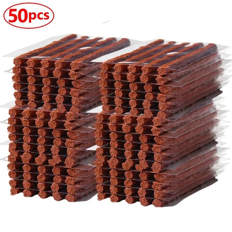 5-50pcs Car Tire Repair Strip Motorcycle Tubeless Tyre Wheels Puncture Plug Seal Tape Repair Tools Auto Vacuum Tire Rubber Strip