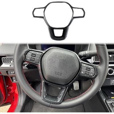 Carbon Fiber Style Steering Wheel Cover Molding Trims for Acura Integra for Honda Civic 2022-2025 for Accord HRV CRV 2023-2025