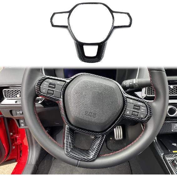

Carbon Fiber Style Steering Wheel Cover Molding Trims for Acura Integra for Honda Civic 2022-2025 for Accord HRV CRV 2023-2025