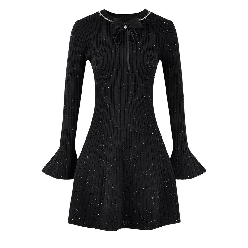 Autumn Water Yiren Elegant Round Neck Dress