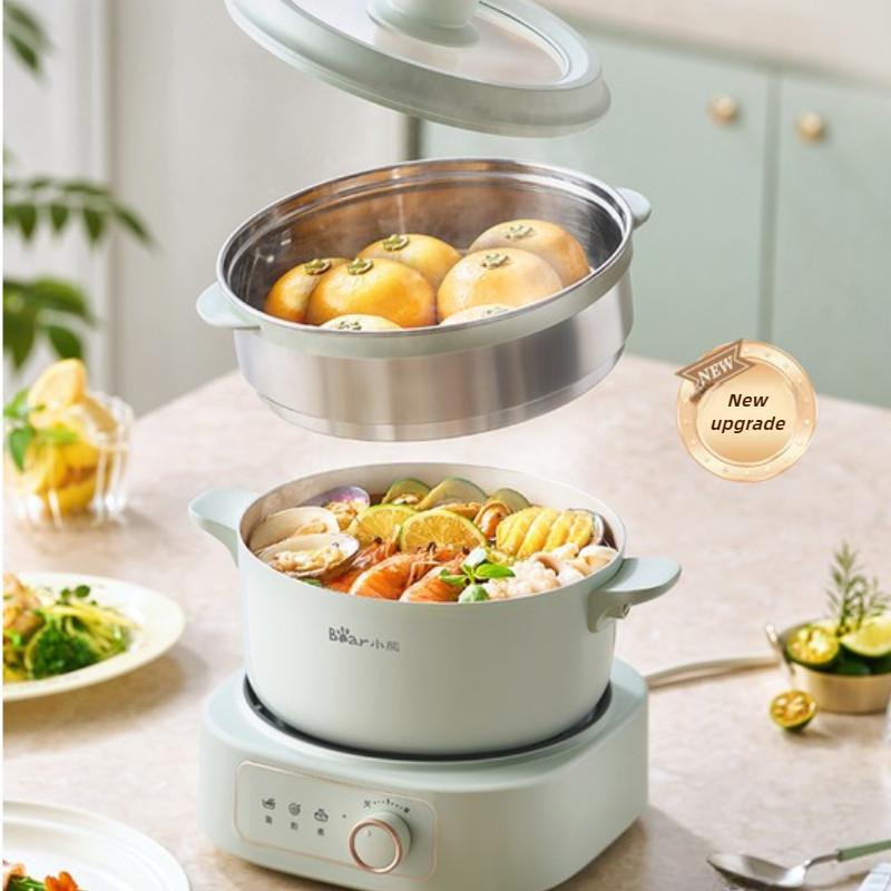 2.5L Cooking Electric Wok Small Portable Stew Pot Household Dormitory Split Electric Cooker Multifunctional Hot Pot