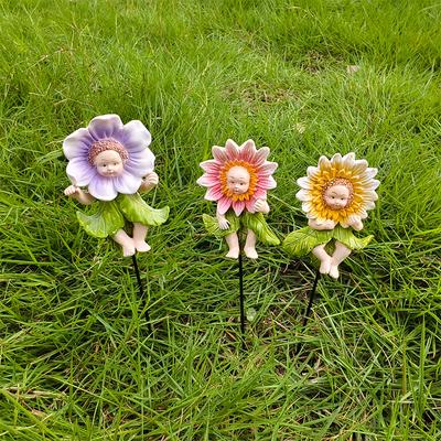 Fairy Decorative Garden Stake - Outdoor Metal Pathway Decoration Dual Purpose Indoor Hanging Wall Decor for Garden Patio Yard Lawn Pathway Ornaments