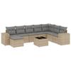 VidaXL Garden Lounge Set with Cushions 9 Pcs, Patio Sofas, Patio Furniture Set, Outdoor Furniture, Beige 3222968
