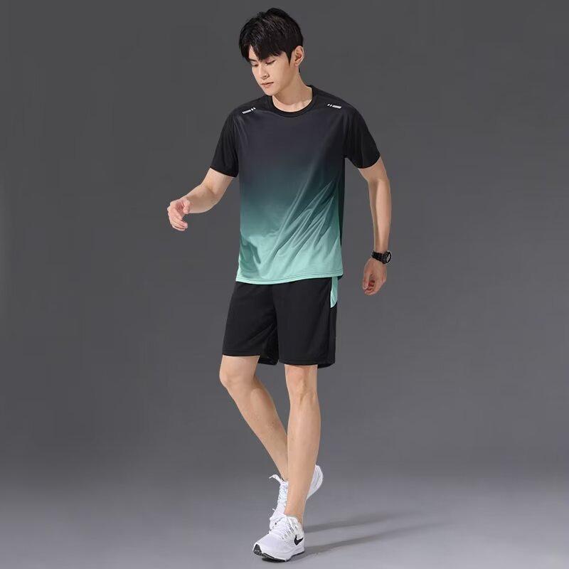 Ice Silk Quick-Dry Summer Running Suit - Unisex Short-Sleeved & Shorts