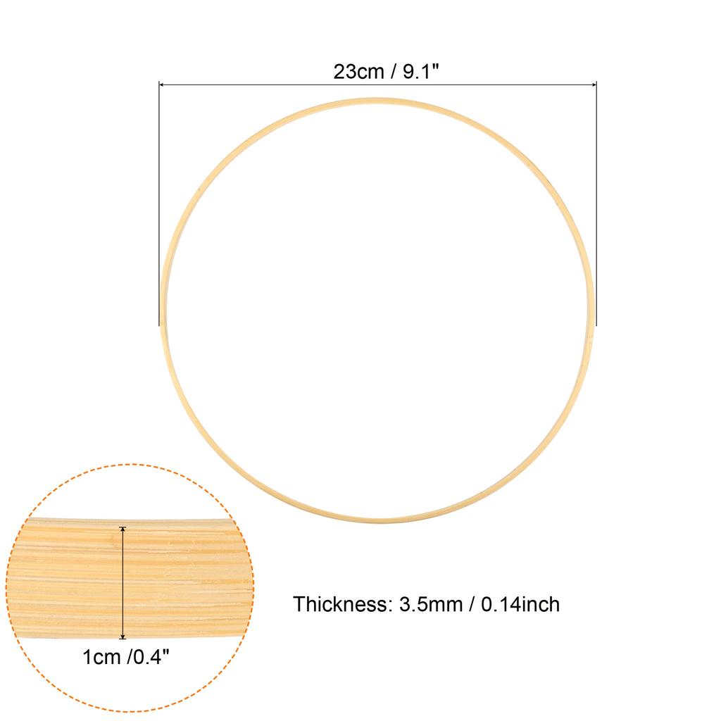 6/8/12pcs Wooden Bamboo Floral HoopCraft Rings for DIY Wedding Wreath Decor Dream Catcher and Hanging Crafts