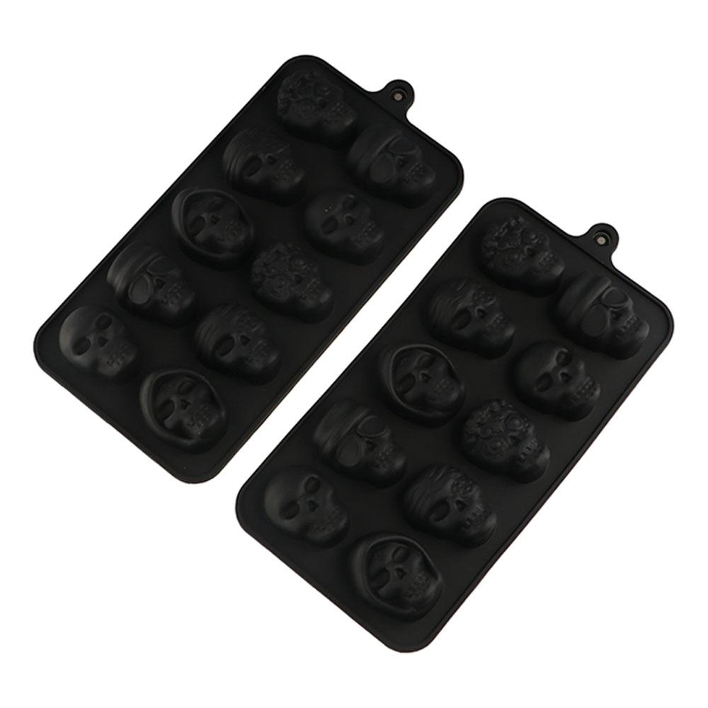 Silicone Skull Ice Cube Mold 10 Grids Chocolate Mold Baking Pan Skull Baking Cake Mold  Candy