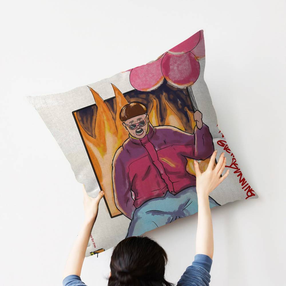 Singer Oliver Tree Nickell Pillow Cushion Cover Pillowcase Living Room Sofa Home Decor Customized
