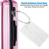 5Pcs Aluminum Alloy Travel Baggage Luggage Suitcase Tag ID Card Label (Silver)