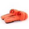Pristine HERMES Sandals Orang Boa flat mules Orange Mouton Women 35.5 Used