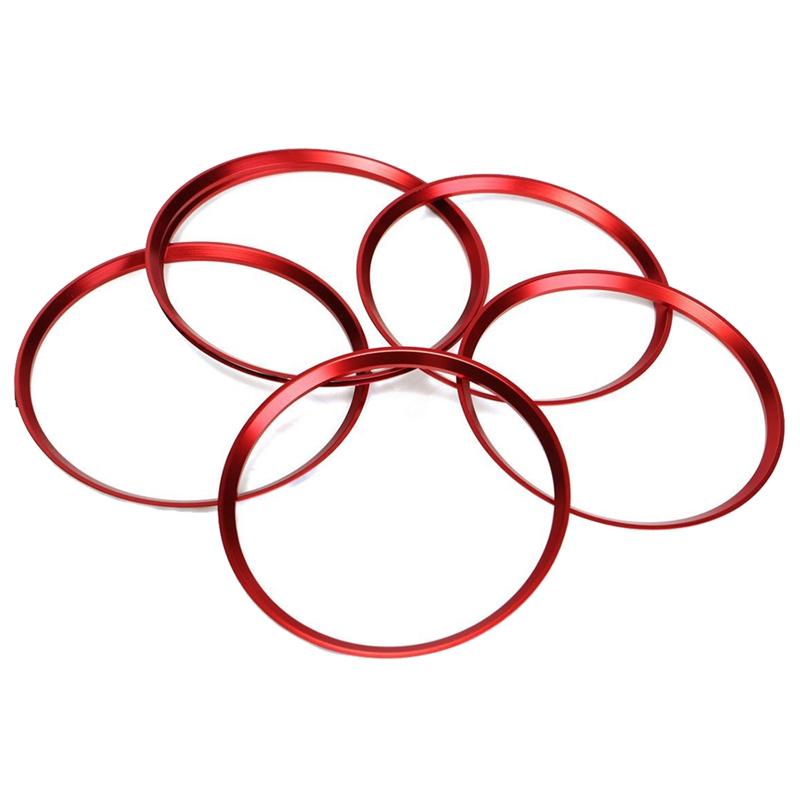 5 Stuks Rode Luchtuitlaat Ring Sierstrip Voor Benz A Klasse A200 A180 A220 W176