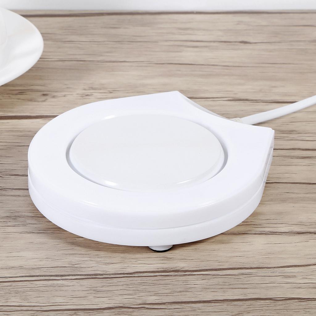 , Electric Cup Warmer Hter Pad Coffee T Milk Mug for T Milk Soup with Low Power Consumption, Light Weight Portable Mug Warmer Mat fo