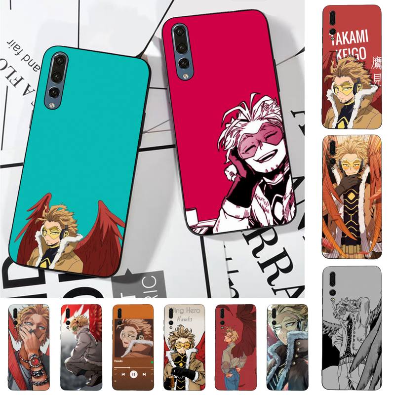 

Anime MHA Hawks BNHA Phone Case for Huawei P30 40 20 10 8 9 lite pro plus Psmart2019