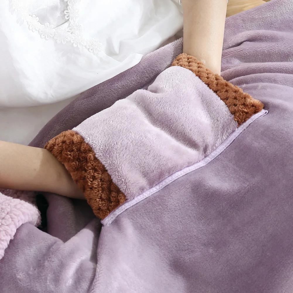 USB Electric Heated Blanket 3 Heating Levels Fleece Heated Blanket Portable Body Warmer Blanket Quickly Heated Cape Pad