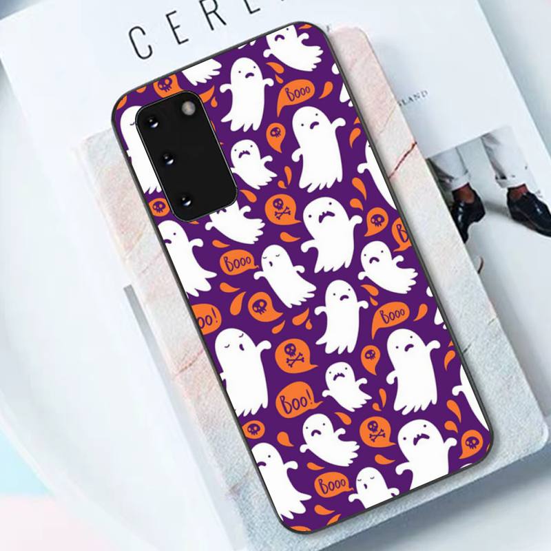 Helloween Cute Ghost Pumpkin Cat Phone Case for Samsung S10 21 20 9 8 Plus Lite S20 UlTRA 7edge