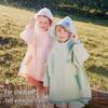 Beipeisi 2025 Kids' Rain Poncho with Backpack Slot