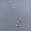 Collar con Colgante de Corazón de Plata de Ley 925 para Mujer Familia T con Diamantes y Esmalte, Cadena Clavicular Azul Clásico, Colgante para Mejor Amiga