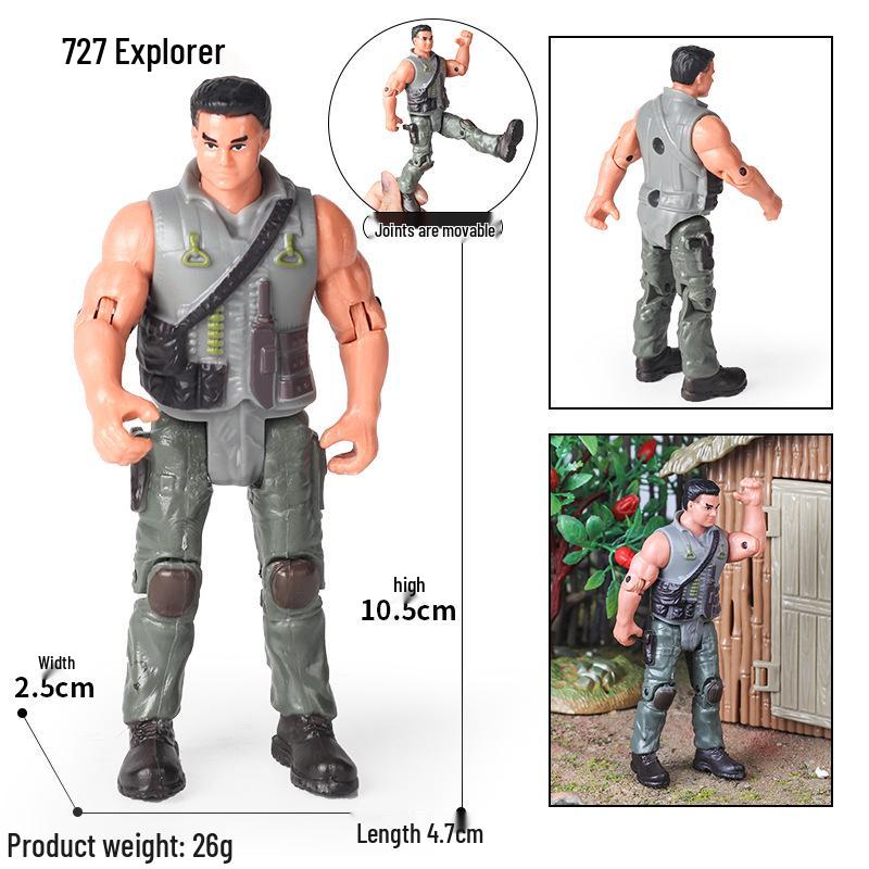 Farmer & Breeder Figure Set - Police Officer, Veterinarian, Plow Worker Toy Ornaments for Kids