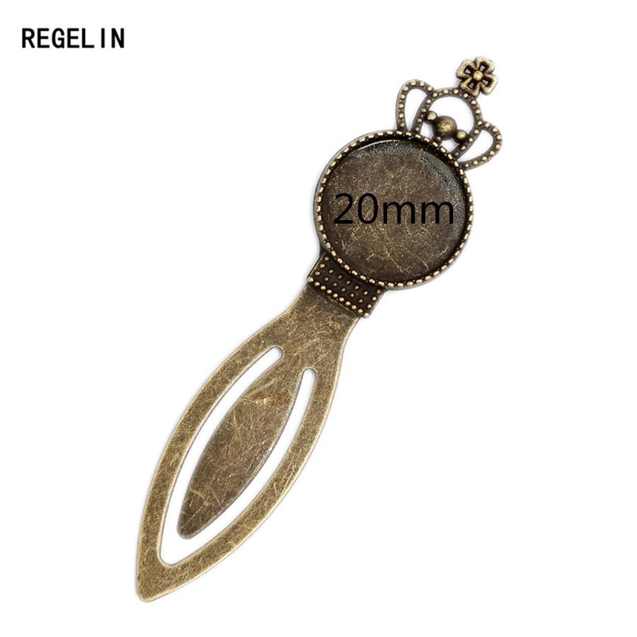 REGELIN Fashion 10pcs/lot Antique Vintage Retro Handmade Bookmark Cabochon Base Bookmark Setting for Cabochon Cameo DIY Bookmark