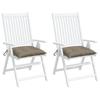 VidaXL Lot de 2 Coussins de Palette, Galette de Siège Imperméable, Coussin de Jardin, Décoration d'Extérieur Terrasse, Taupe 361531