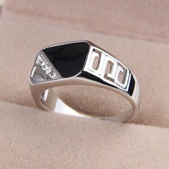 Premium Quality Men's Alloy Hollow Crystal Finger Jewelry In Timeless Vintage Design