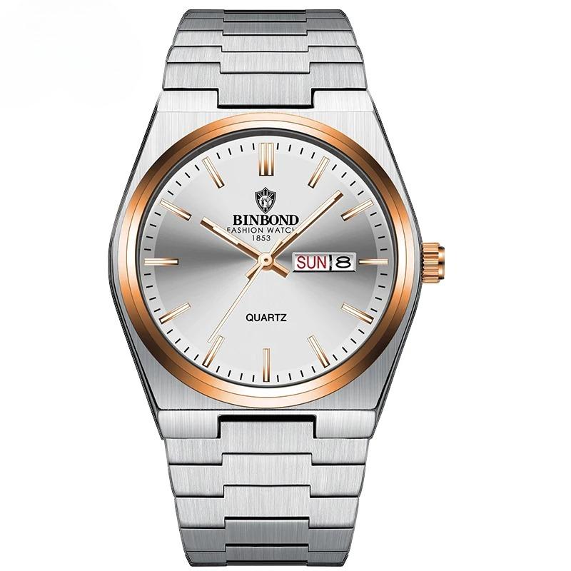 Luxury Watch for Man Elegant Date Week Waterproof Luminous Men Watch Quartz Stainless Steel Sports Men's Watches Reloj