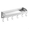 Bathroom Floating Shelves with Hooks Multifunctional Wall Spice Rack Holder