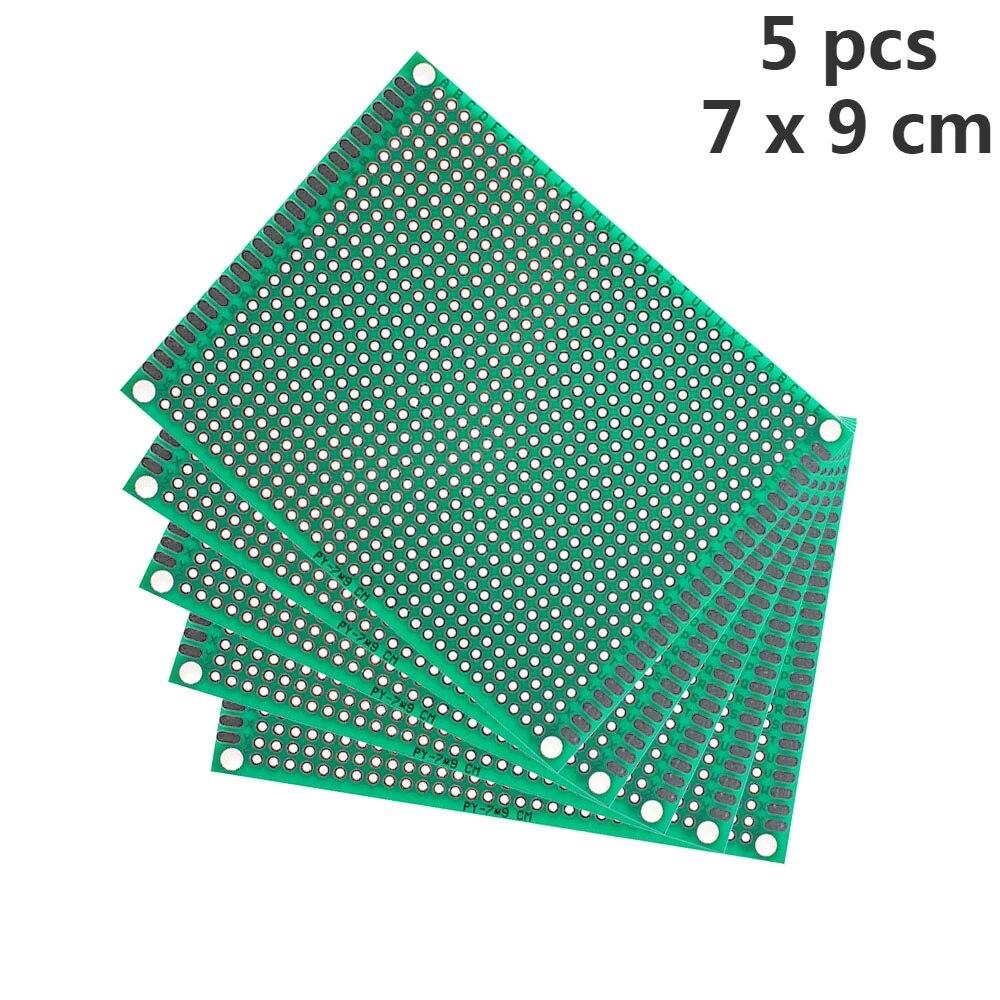 4-40 buc. Circuit PCB universal Protoboard Placă dublu față 2x8 3x7 4x6 5x7 7x9CM Stripboard Placă de prototipare Kit electronic DIY