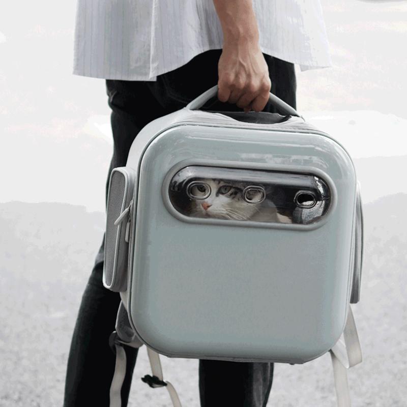

Cat Dog Bag Outdoor Transport Convenient Travel Pet Large Backpack Carrier Transparent Breathable Cat Carriers Supplies розовый