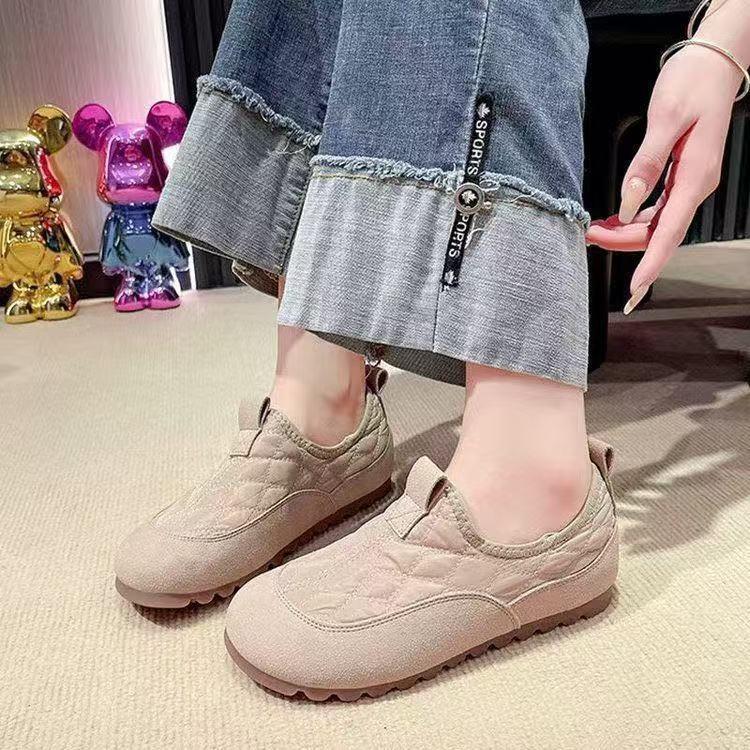 Comfortable shallow single shoes new spring retro soft-soled Doudou shoes grandma shoes
