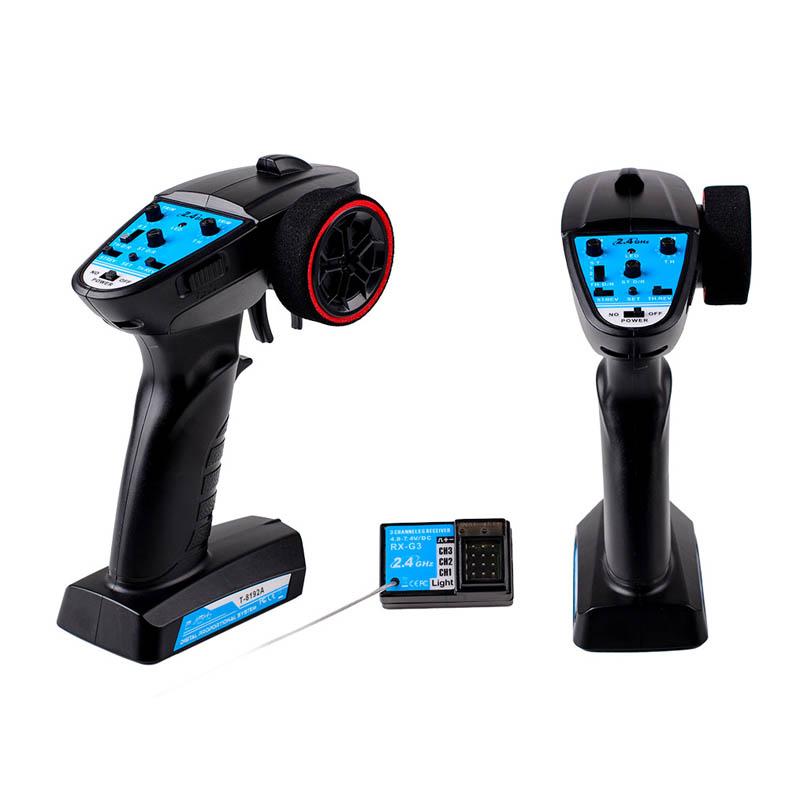 2.4G 3CH RC Controller Radio Transmitter Adjustable W/ Receiver for RC Car