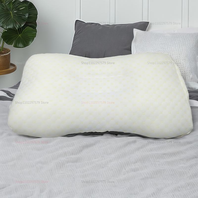 Cervical Orthopedic Neck Pillow Memory Foam for Pain Relief and Better Sleep Soybean Fiber SPA Massage Pillow for Home Travel