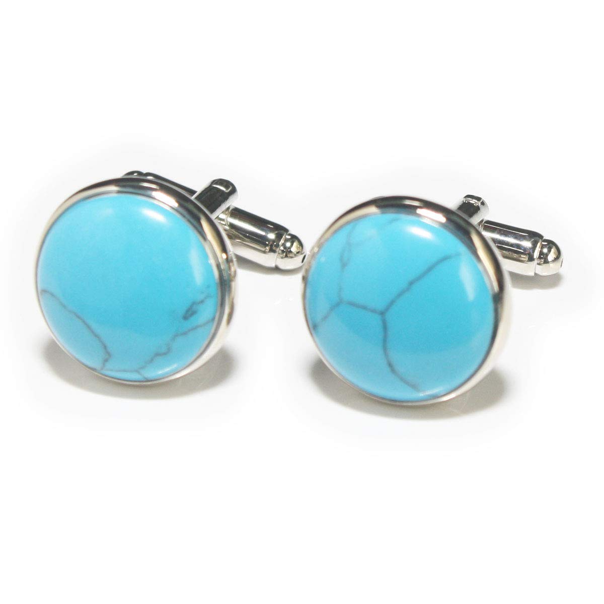 

Kamakura Cufflinks Workshop Round Turquoise Cufflinks cf1740 синій