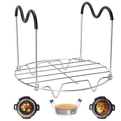 Multifunctional Stainless Steel Steaming Rack with Silicone Handle for Instant Pot Pressure Cookers