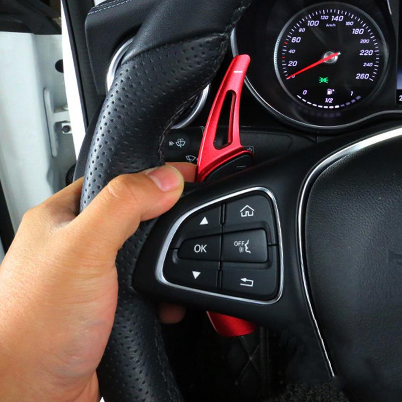 Car Steering Wheel Paddle Shift Extension Shifters Car Sticker For Mercedes Aluminum-Alloy Shift Paddle Blade Car Parts