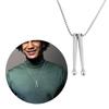 Edelstahl Silber Drumstick Anhänger Halskette Schmuck Ornament Zarte Schlüsselbeinkette Accessoire für Musikliebhaber