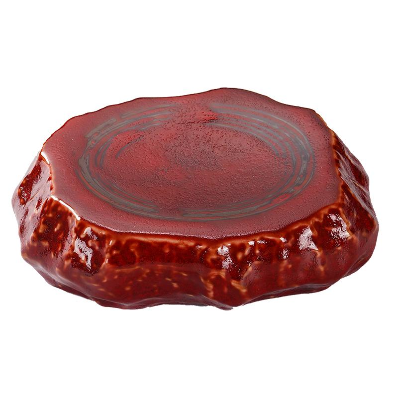 Creative Stone Patterned Ceramic Plates Japanese Style Board Dishes Sashimi Sushi Plates Restaurant Grilled Meat Plates