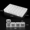 Nail Art Storage Box 24compartment Slot Organizer Storage Beads Container Adjustable Jewelry Storage Box Rectangle Case TMZ
