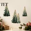 Poplar Wood Tree Decorations 3Pcs Wooden Christmas Wall Decor, Winter Snowy Pine Hanging Holiday Ornaments Sign, Rustic Forest Mounted for Xmas