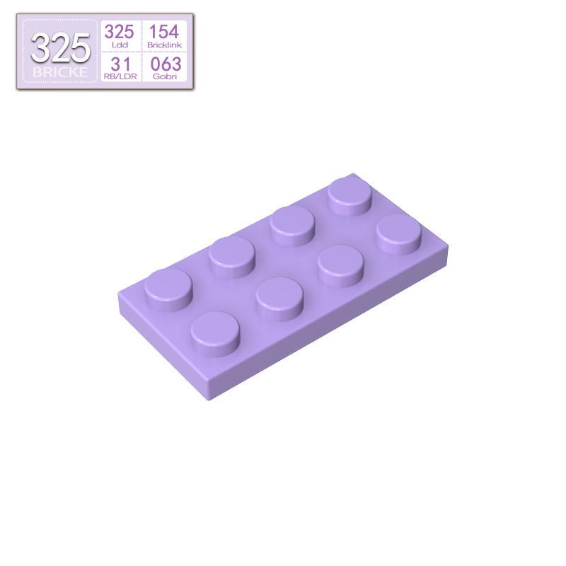 BRICKE 2x4 Compatible Building Plates for LEGO 3020 MOC Parts - Small Thin Bricks
