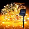 Solar Copper Powered Wire Lamp 50 100 Led 5m10m Copper Wire Light Xmas String