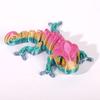 3D Printed Chameleon Figures Multi-Joint Movable Simulation Eyes Ornament Kids Toy Home Room Decor Gift