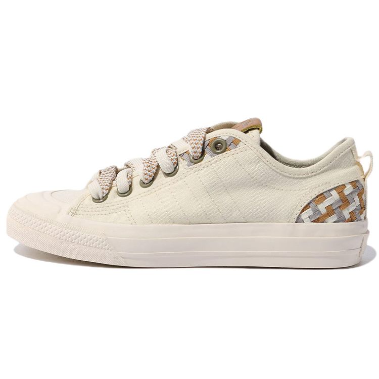 Adidas Originals Nizza Rf Casual Durable Low-Top Skate Shoes Unisex Sneakers Beige FZ5590