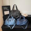 Denim Umhängetasche Damen Handtasche Große Kapazität Wasserabweisend Crossbody Tasche